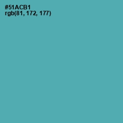 #51ACB1 - Fountain Blue Color Image