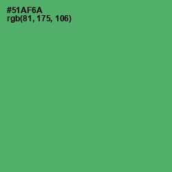 #51AF6A - Aqua Forest Color Image