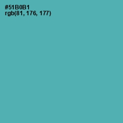 #51B0B1 - Fountain Blue Color Image