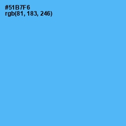 #51B7F6 - Picton Blue Color Image