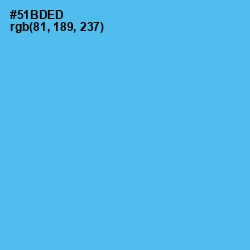 #51BDED - Picton Blue Color Image