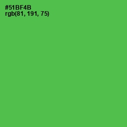 #51BF4B - Chateau Green Color Image