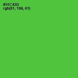 #51C43D - Bright Green Color Image