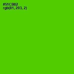 #51CB02 - Bright Green Color Image