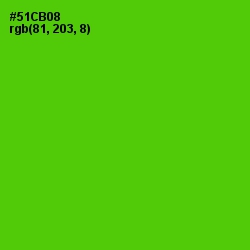 #51CB08 - Bright Green Color Image