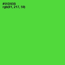 #51D93B - Bright Green Color Image