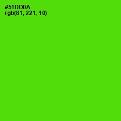 #51DD0A - Bright Green Color Image