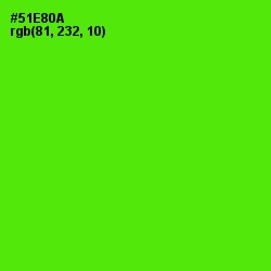 #51E80A - Bright Green Color Image