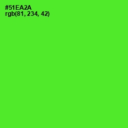 #51EA2A - Bright Green Color Image