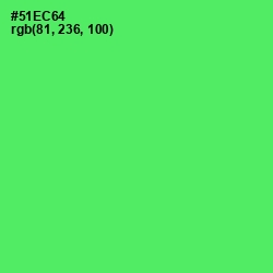 #51EC64 - Screamin' Green Color Image
