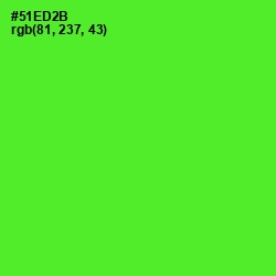 #51ED2B - Bright Green Color Image