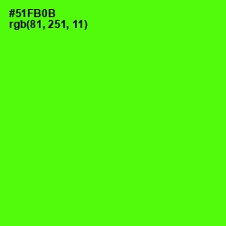 #51FB0B - Bright Green Color Image