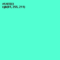 #51FFD3 - Aquamarine Color Image