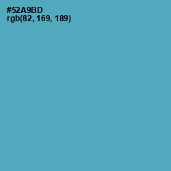 #52A9BD - Fountain Blue Color Image