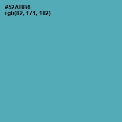 #52ABB6 - Fountain Blue Color Image