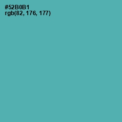 #52B0B1 - Fountain Blue Color Image