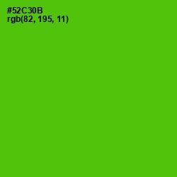 #52C30B - Bright Green Color Image