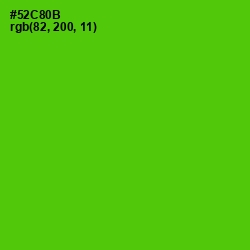 #52C80B - Bright Green Color Image