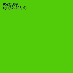 #52CB09 - Bright Green Color Image