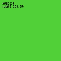 #52D037 - Bright Green Color Image