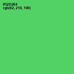 #52D264 - Emerald Color Image