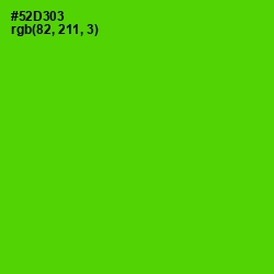 #52D303 - Bright Green Color Image