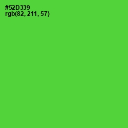 #52D339 - Bright Green Color Image