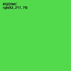 #52D94C - Emerald Color Image