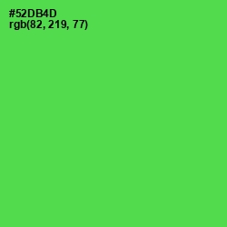 #52DB4D - Emerald Color Image