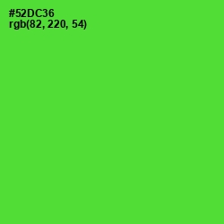 #52DC36 - Bright Green Color Image