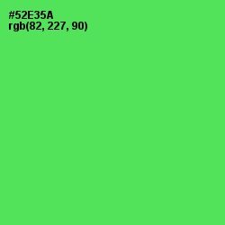 #52E35A - Screamin' Green Color Image