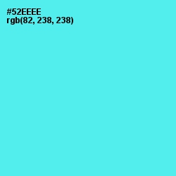 #52EEEE - Turquoise Blue Color Image