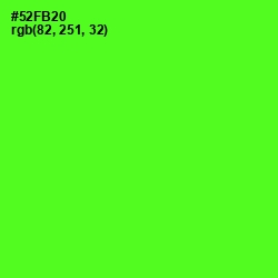 #52FB20 - Bright Green Color Image