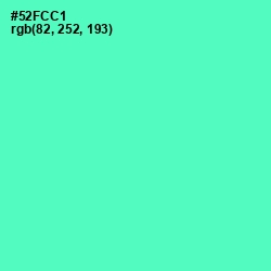 #52FCC1 - Aquamarine Color Image