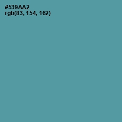 #539AA2 - Hippie Blue Color Image