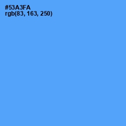 #53A3FA - Picton Blue Color Image