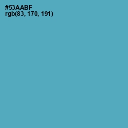 #53AABF - Fountain Blue Color Image