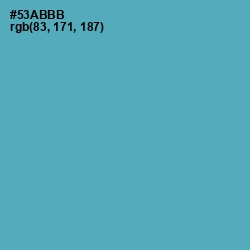 #53ABBB - Fountain Blue Color Image