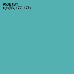 #53B1B1 - Fountain Blue Color Image