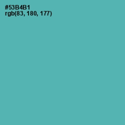 #53B4B1 - Fountain Blue Color Image