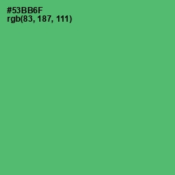 #53BB6F - Aqua Forest Color Image