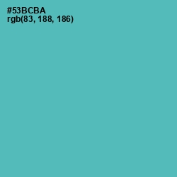 #53BCBA - Fountain Blue Color Image
