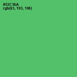 #53C16A - Emerald Color Image