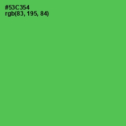 #53C354 - Emerald Color Image