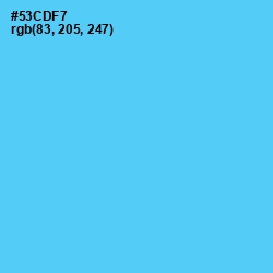 #53CDF7 - Turquoise Blue Color Image