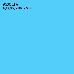 #53CEFA - Turquoise Blue Color Image