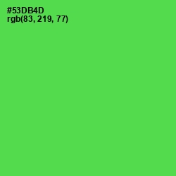 #53DB4D - Emerald Color Image