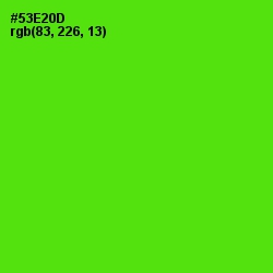 #53E20D - Bright Green Color Image