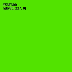 #53E300 - Bright Green Color Image