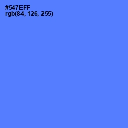 #547EFF - Royal Blue Color Image